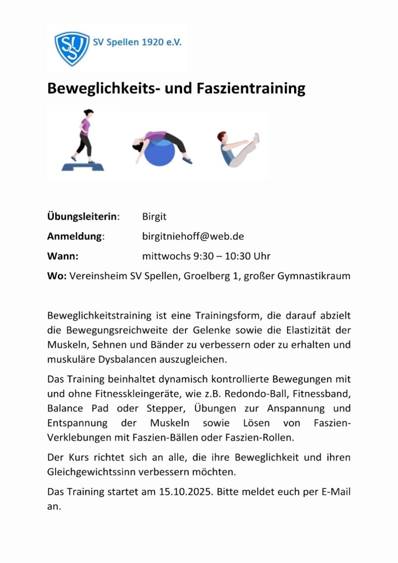 Beweglichkeits- und Faszientraining Beweglichkeits- und Faszientraining